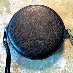Bandolier Round Pouch Black & Silver